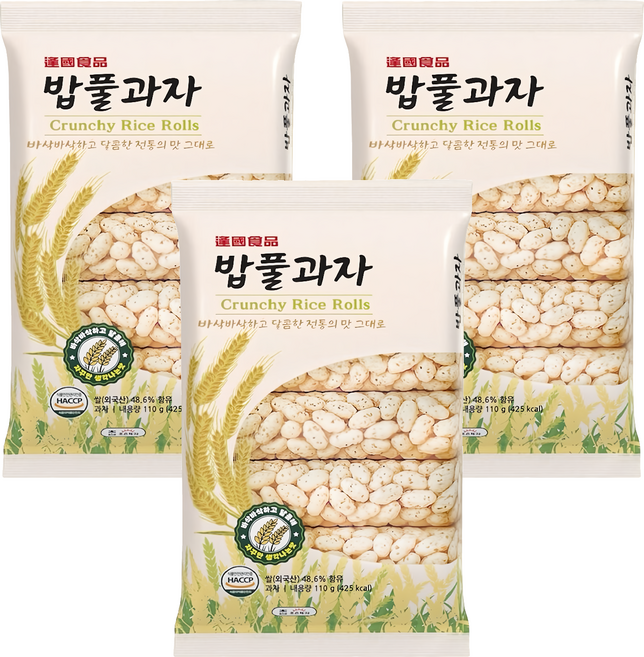 逢國食品 韓國 蜜糖米香餅, 110g, 3袋
