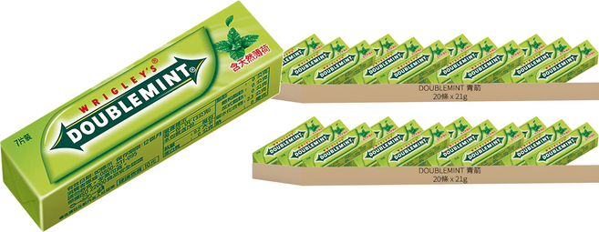 DOUBLEMINT 青箭 口香糖 7片, 21g, 40條