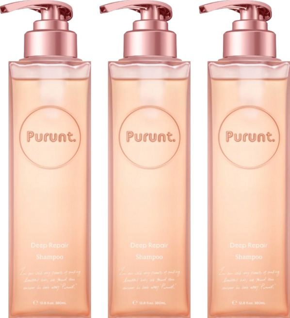 Purunt. 煥漾精華洗髮精 深層修復 粉, 3個, 380ml