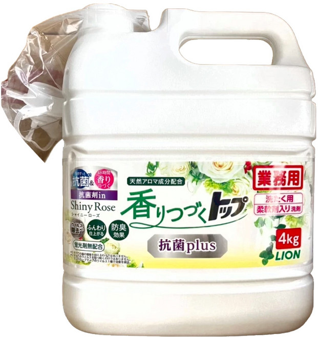 LION 獅王 柔軟洗衣精 Sweet Harmony 陽光玫瑰 4kg 抗菌plus, 1桶