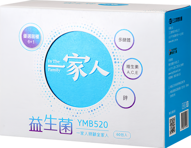 YM BIOMED 陽明生醫 一家人益生菌 YMB520, 60包, 150g, 1盒