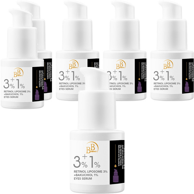 BB AMINO 科研 3%A醇微脂囊 + 1%補骨脂酚撫紋眼部精華, 15ml, 6瓶
