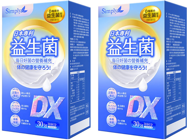 Simply 新普利 益生菌DX, 30條, 60g, 2盒