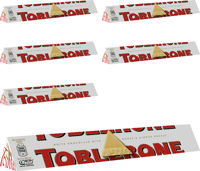 TOBLERONE 瑞士三角 白巧克力, 100g, 6條