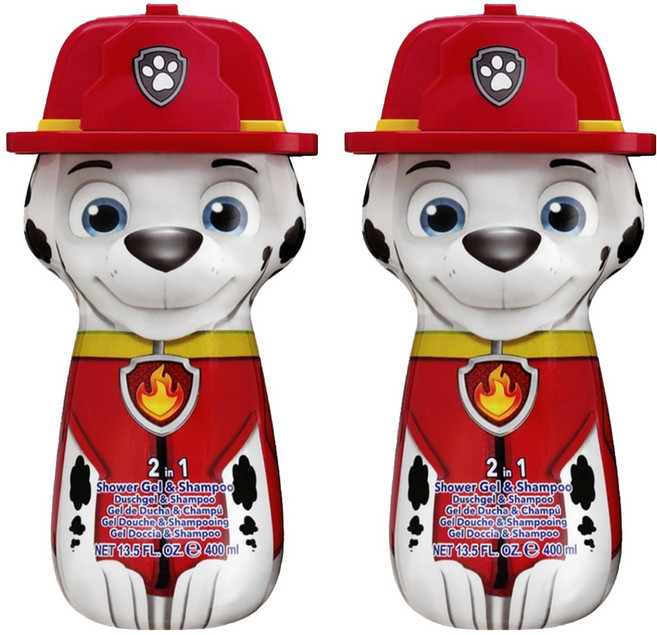 AIR-VAL Paw Patrol 汪汪隊消防員毛毛 2合1沐浴洗髮精, 400ml, 2瓶