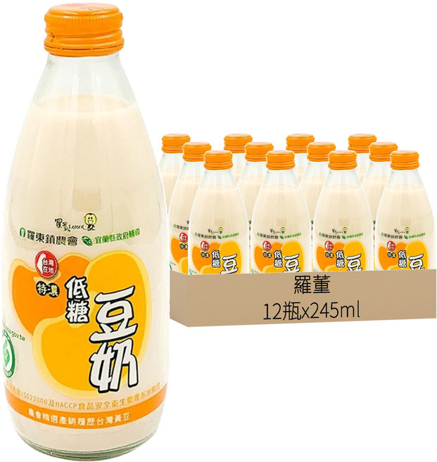 Loton 羅董 特濃低糖台灣豆奶, 12瓶