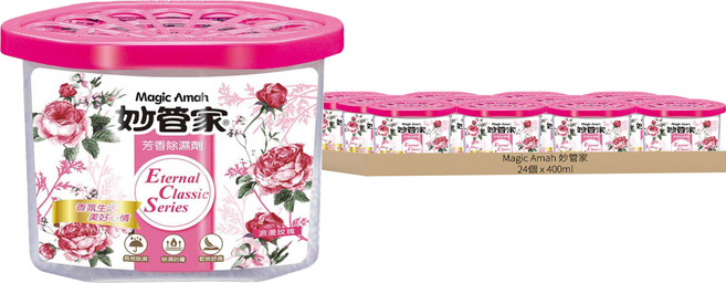 Magic Amah 妙管家 芳香除濕劑 浪漫玫瑰, 400ml, 24個