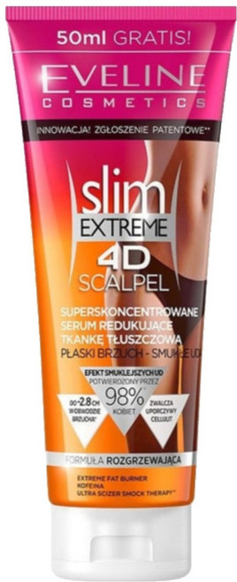 EVELINE 極效4D 熱力緊緻美體霜, 250ml, 1條