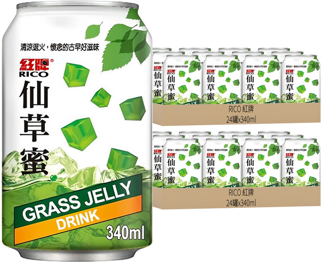 RICO 紅牌 仙草蜜, 340ml, 48罐