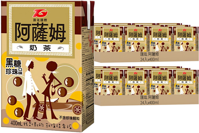 匯竑 阿薩姆 黑糖珍珠奶茶, 400ml, 48入