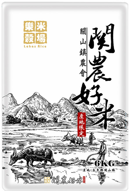 樂米穀場 台東關山鎮農會關山米, 6kg, 1包, CNS二等