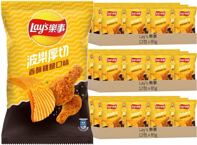 Lay's 樂事 波樂香酥雞腿洋芋片, 85g, 36包