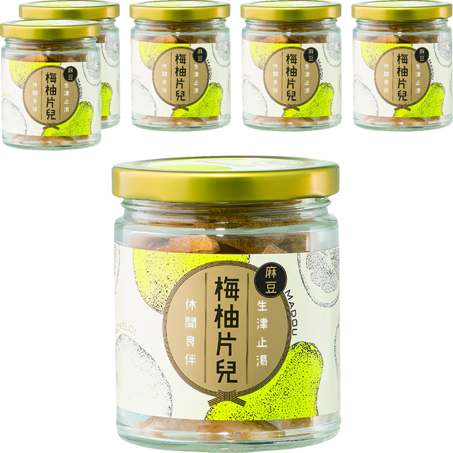 麻豆區農會 梅柚片兒, 100g, 6罐