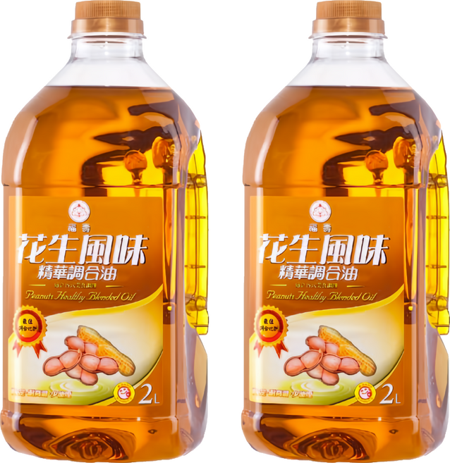 福壽實業 花生風味精華調合油 煎煮炒炸皆宜, 2L, 2桶