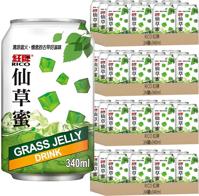 RICO 紅牌 仙草蜜, 340ml, 96罐