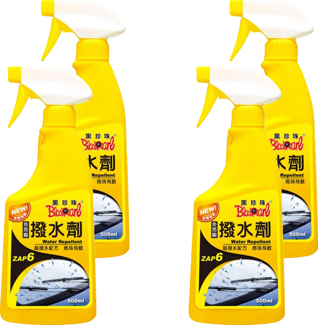 BlackPearl 黑珍珠 玻璃撥水劑, 500ml, 4入