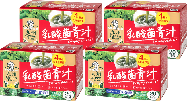 九州 Green Farm 盛花園 日本原裝進口九州產乳酸菌青汁, 20包, 3g, 4盒