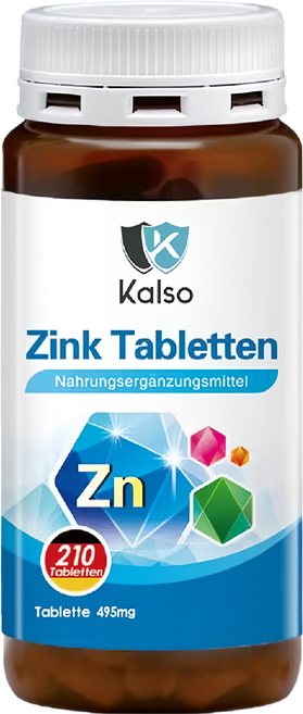 Kalso 科德司 鋅錠, 210顆, 495mg, 1罐