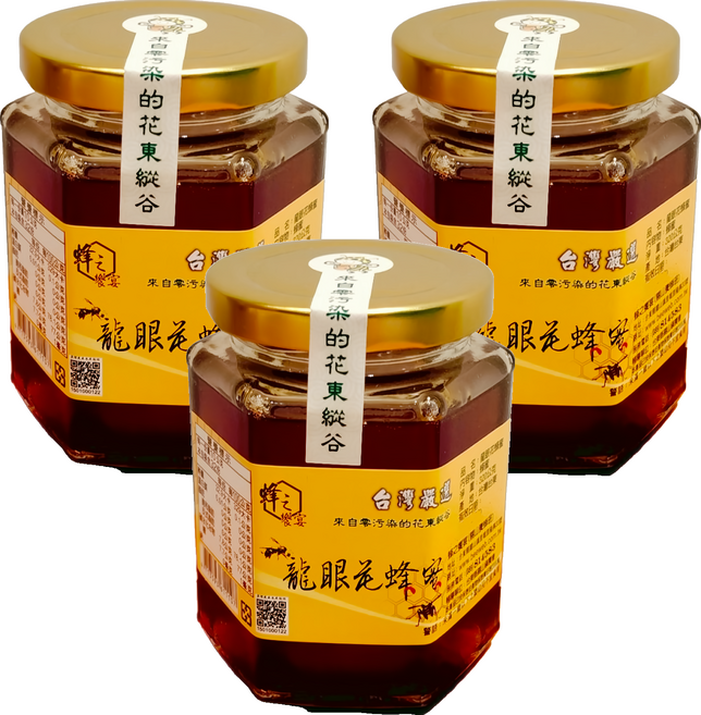 蜂之饗宴 龍眼花蜂蜜, 3個, 320g
