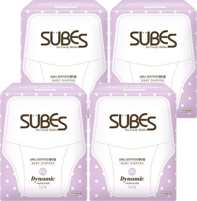 SUBES Dynamic 好動褲型尿布 15kg以上, XXL, 64片
