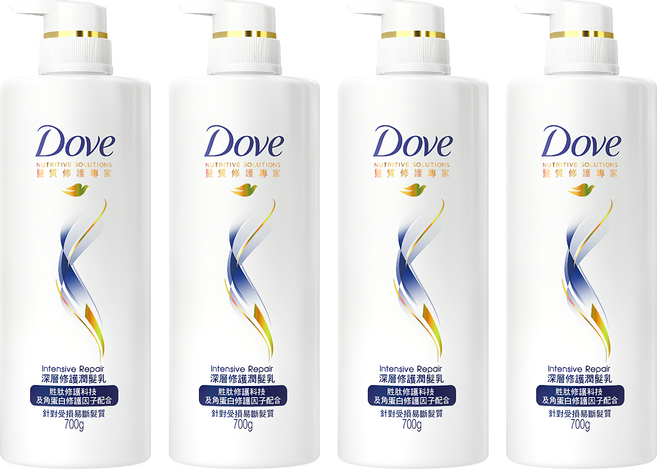 Dove 多芬 深層修護潤髮乳, 700g, 4瓶