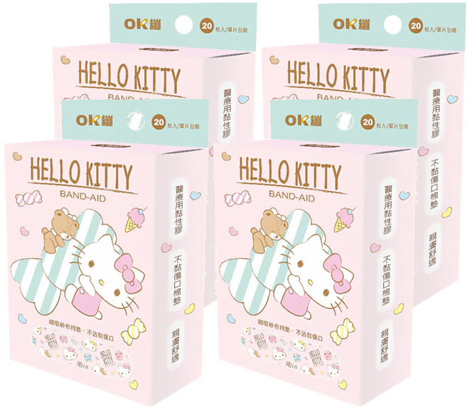 Comfo Pore 康膚寶 OK蹦 KITTY, 20片, 4盒