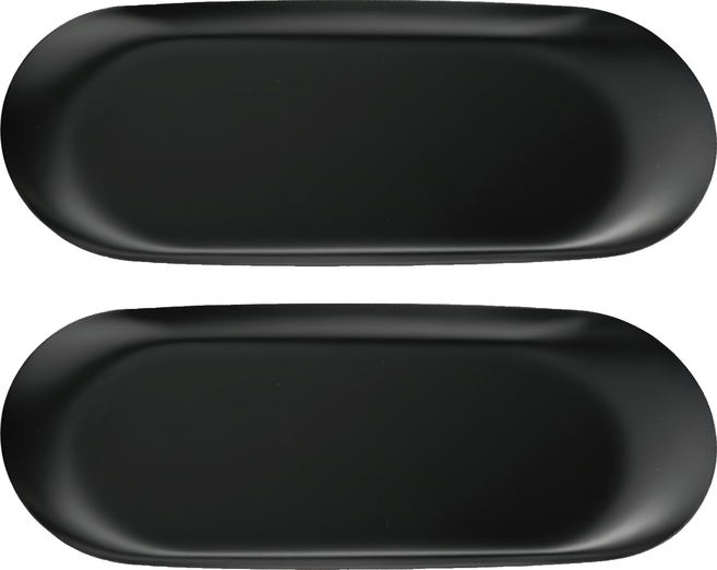 小麥購物 北歐金屬首飾橢圓盤 L2025, 2個, 霧面黑色