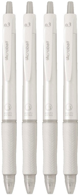 PILOT 百樂 Acroball 輕油筆 T系列 0.3mm, 白色, 4支