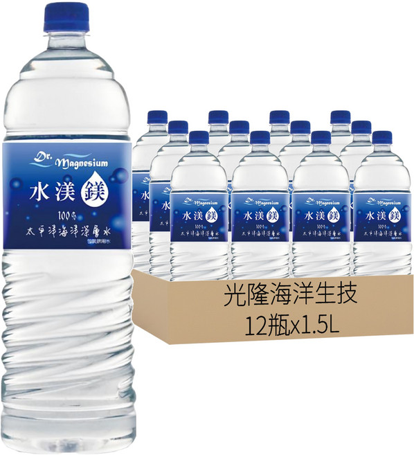光隆海洋生技 水渼鎂百分之百海洋深層水, 1.5L, 12瓶