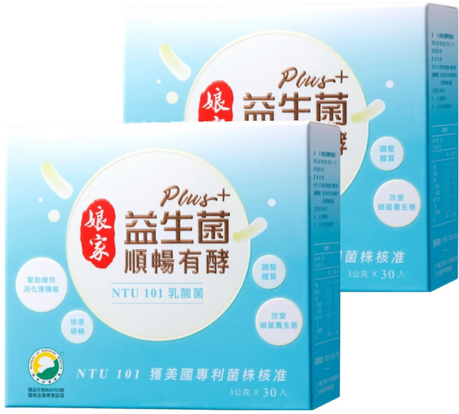 娘家 益生菌順暢有酵強效版, 30條, 3g, 2盒