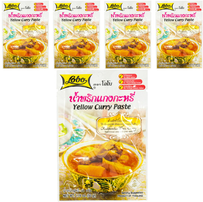 Lobo 黃咖哩醬, 50g, 5包