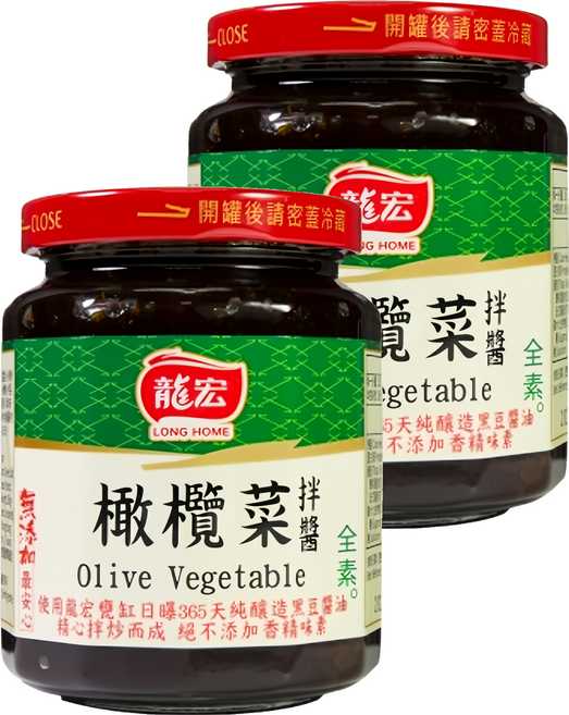 龍宏 橄欖菜拌醬, 260g, 2罐