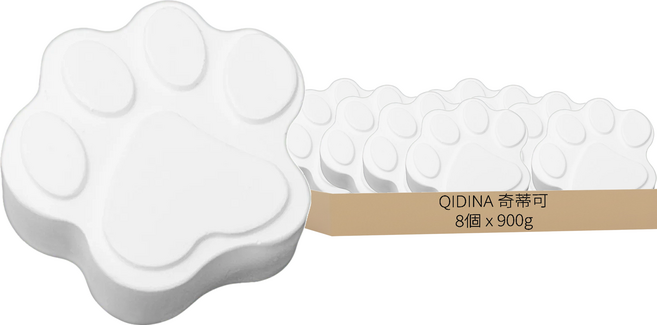 QIDINA 奇蒂可 MIT 二代看的見濕度的腳掌珪藻土, 900g, 8個