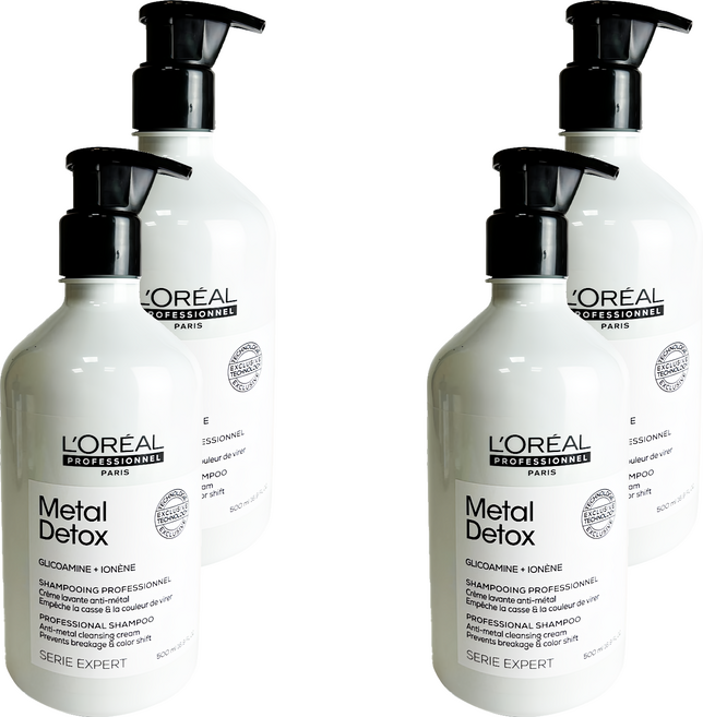 L'OREAL PROFESSIONNEL 巴黎萊雅PRO 絲漾博吸金喚彩洗髮精 500ml 溫和清潔 染後護色, 4件