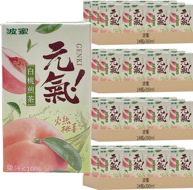 波蜜 元氣白桃煎茶, 96瓶, 300ml