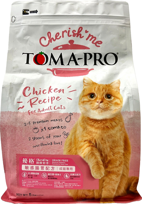 TOMA-PRO 優格 親親食譜 成貓專用 乾飼料, 雞, 2.27kg, 1袋