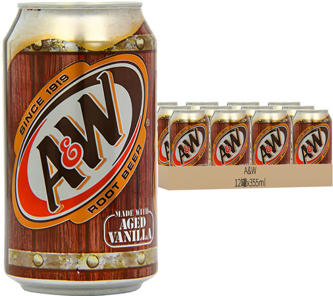 A&W 麥根沙士, 355ml, 12罐