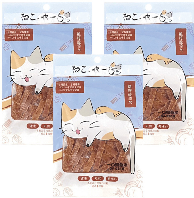 Neko 吶一口 貓零食, 30g, 3包, 一口鯛魚條