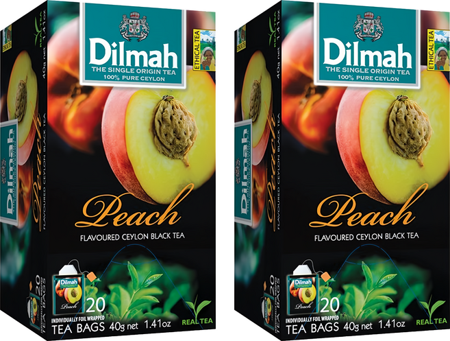 Dilmah 帝瑪 水蜜桃風味錫蘭紅茶, 2g, 20包, 2盒
