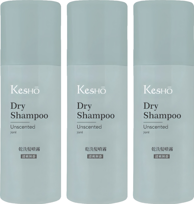 KeSHO 乾洗髮噴霧 無香, 70ml, 3件
