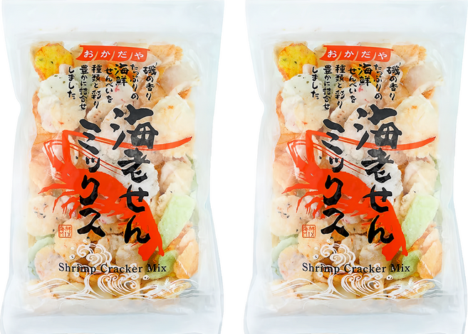 岡田屋製菓 海老綜合餅, 185g, 2包