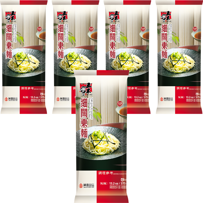 五木 細關東麵, 375g, 5包