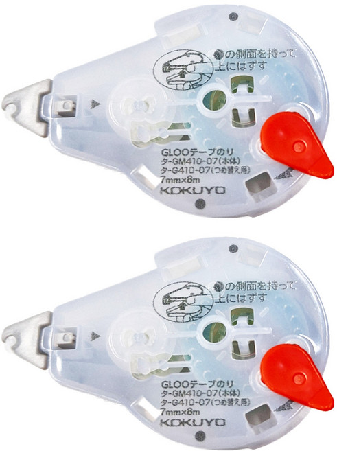 KOKUYO 國譽 GLOO 2way好黏便利貼 強黏型替換帶 TA-G4-11-07 S 7mm x 8m, 白色, 2個
