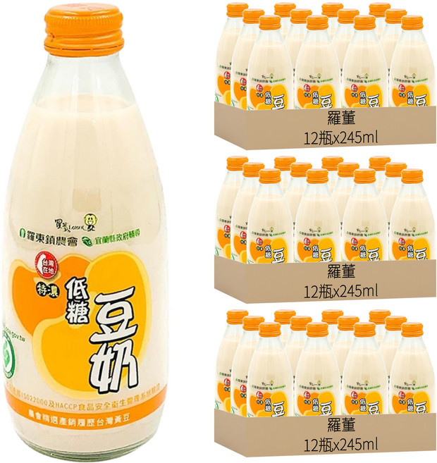Loton 羅董 特濃低糖豆奶, 36瓶