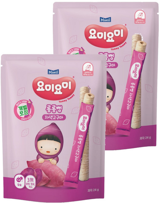 Maeil 每日乳業 Yommy Yommy 米棒棒, 2個, 紫薯, 24g