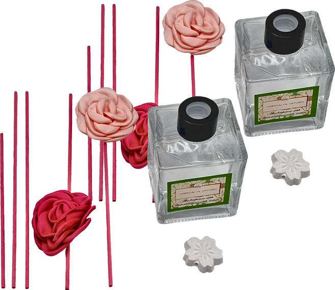 QiMart 珪藻土擴香瓶 春夏款 台灣製, 香水麝香, 2件, 200ml