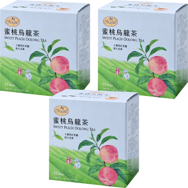 Magnet 曼寧 蜜桃烏龍茶, 3.5g, 15包, 3盒