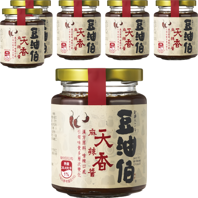 豆油伯 天香麻辣醬, 260g, 6罐