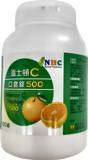 winston 溫士頓醫藥 C口含錠, 1瓶, 100錠