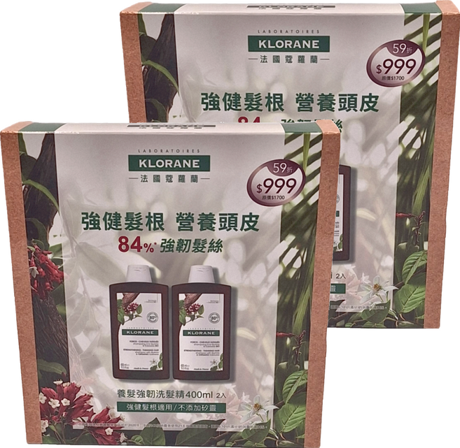 KLORANE 蔻蘿蘭 養髮強韌洗髮精, 400ml, 4件